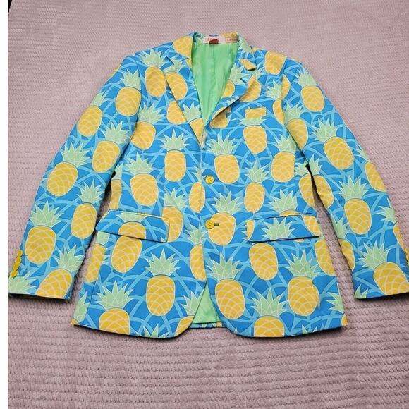 OppoSuits Other - Opposuits Jacket Mens 38 Pineapple 2 Button Blazer Sports Coat